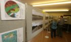 Pic shows the plans for the Govals Wind Farm on show in the church hall in Inverarity.