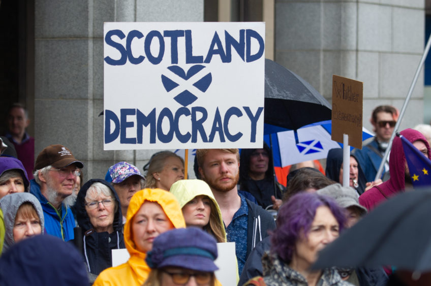 A Stop the Coup protest took place in Dundee on Saturday.