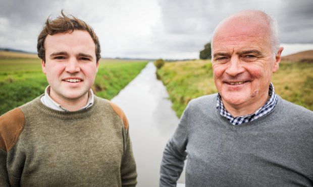 Local farmers in Forfar have been digging deep to keep their land and the town free from flooding.  Kris Miller/DCT Media.