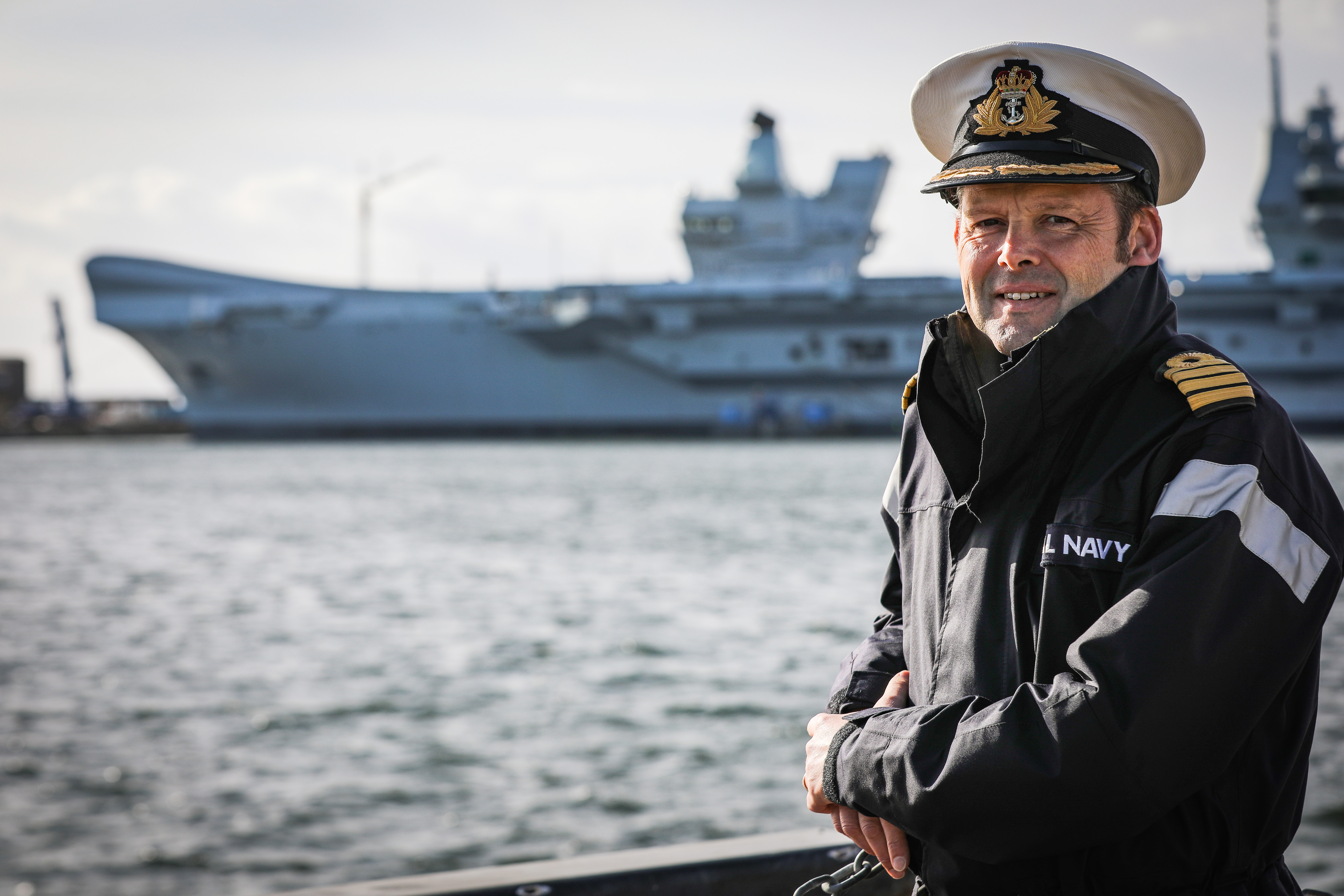 Captain Darren Houston is at the helm of aircraft carrier HMS Prince of Wales.