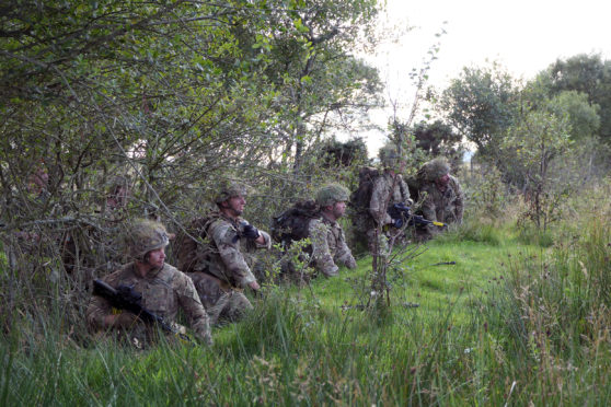 The training exercise took place at Barry Buddon.