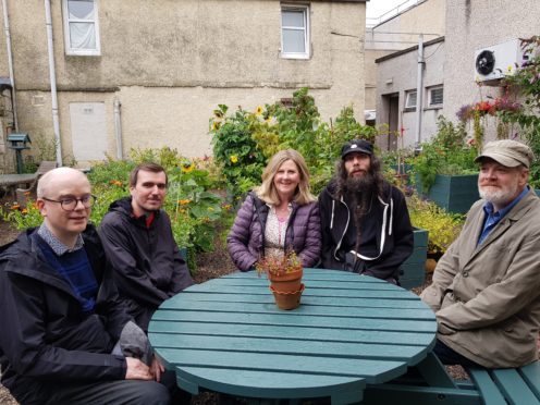 Members of PLUS, Perth. (L-R) Andrew Hewitt, Neil Barrie, Susan Scott, Derek Scrimgeour and Keith Scott.