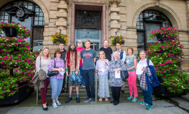 Members of charity PLUS Perth, shortly before the controversial July meeting of the Perth and Kinross Integration Joint Board