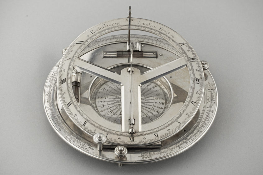 Richard Glynne, London, Inclining Dial, 1706 – 1743.
Photographs by kind permission of Dr. John C. Taylor OBE