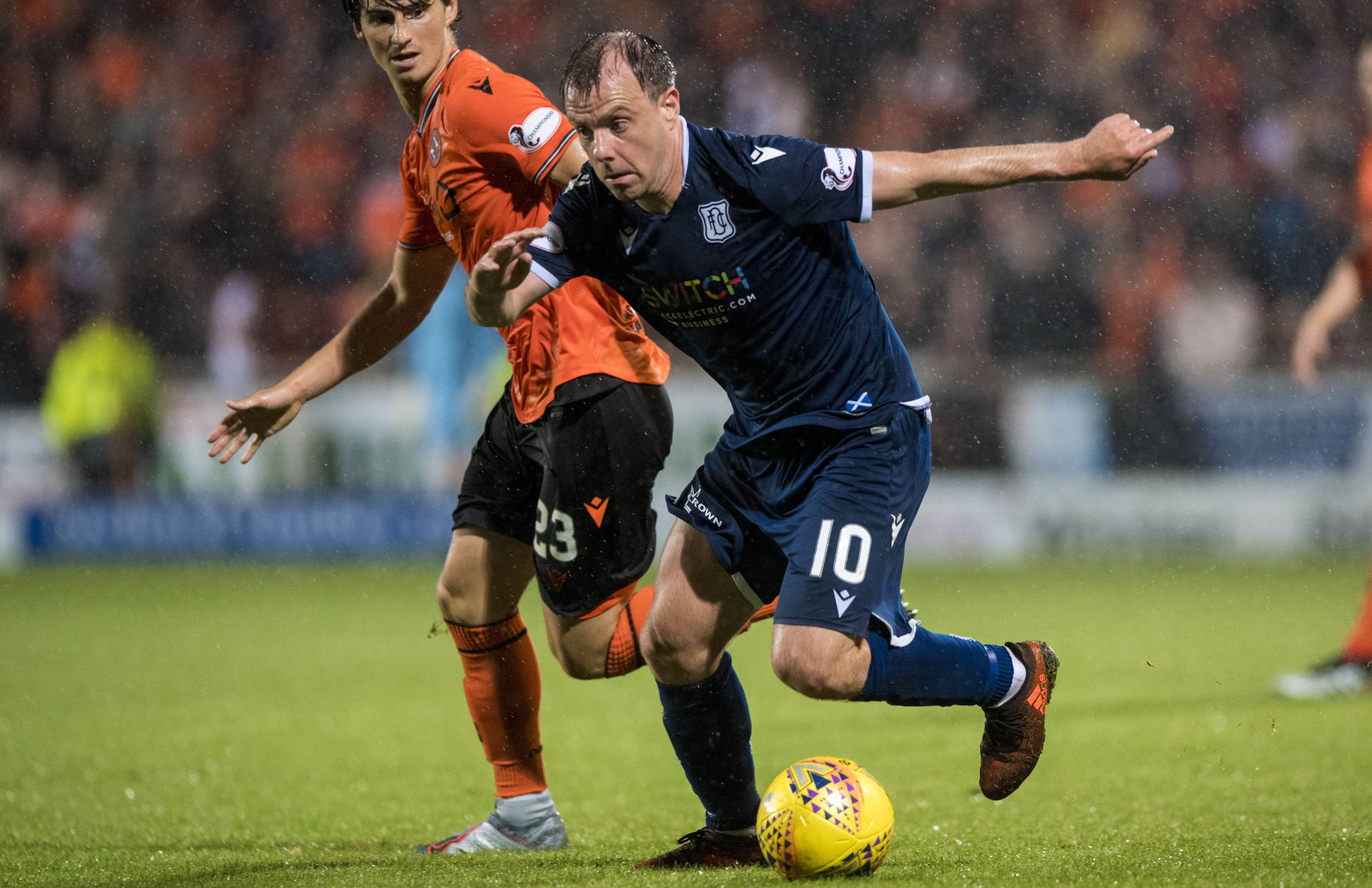 Paul McGowan in action against United.