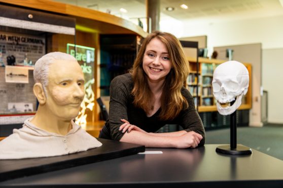 Rachel with 'Daft Archie", who has returned home to Dunfermline