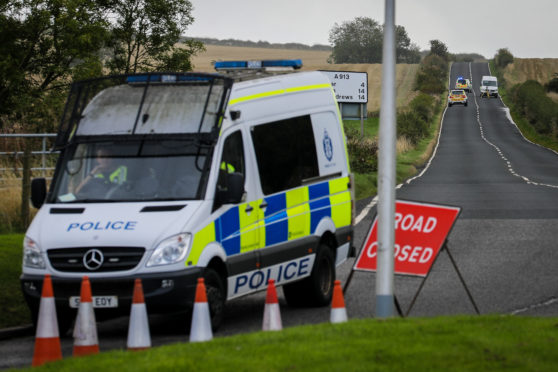 The A913 was closed between Parbroath crossroads and Cupar for several hours after the collision.
