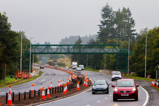 The temporary footbridge set up at Gleneagles in 2014 for the Ryder Cup