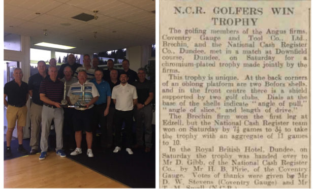 Left: Teams from NCR and Matrix, Right: The original report in The Courier, 1949.