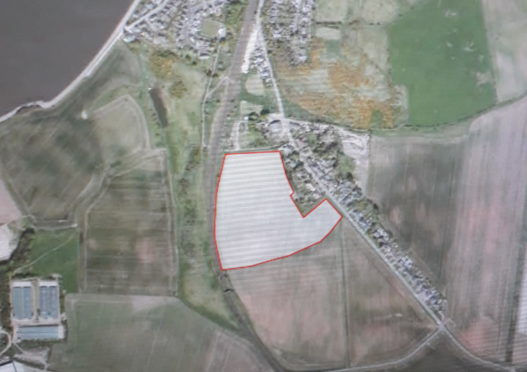 The proposed site of the development in Wormit.