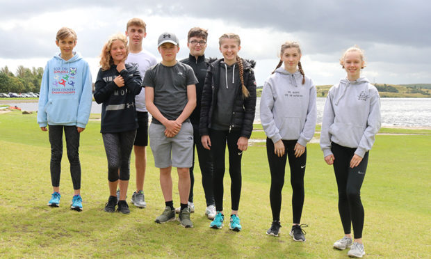 Left to right: Isla Hedley (Athletics/Triathlon), Ruby MacDonald (Athletics/Swimming), Matthew Pirie (Tennis), Cameron Wilkie (Ice Hockey), Ben Creanor (Motor Racing), Amy Mcnair (Tae Kwon Do), Hannah Fielding (Fencing), Skye Jolly (Kuk Sool Won).