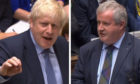 Boris Johnson and Ian Blackford clashed in the House of Commons.