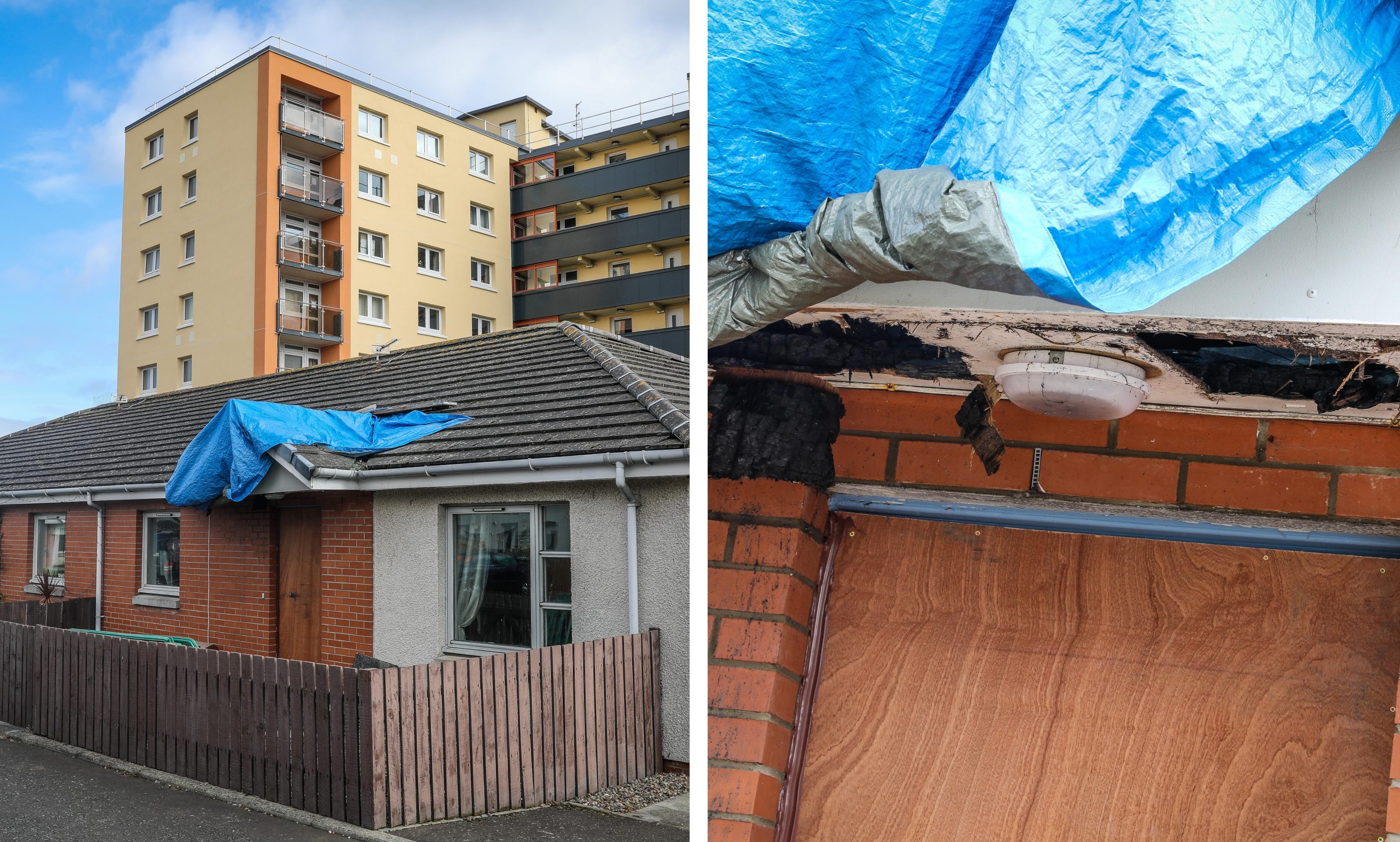 The fire-hit Kirkcaldy home.