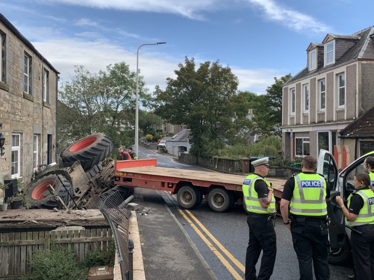 A lorry went off the road and into a house in Largo Road, Lundin Links.