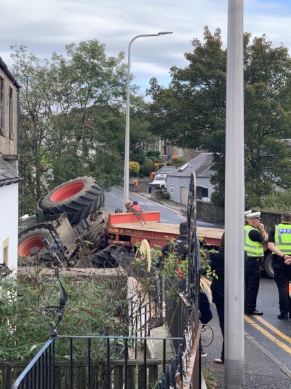 A lorry went off the road and into a house in Largo Road, Lundin Links.