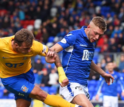 Liam Gordon in action against St Johnstone.