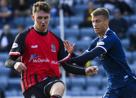 Andrew Nelson in action against Elgin City.