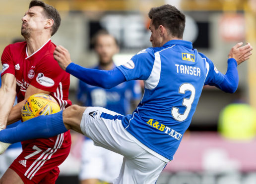Scott Tanser in action against Aberdeen.