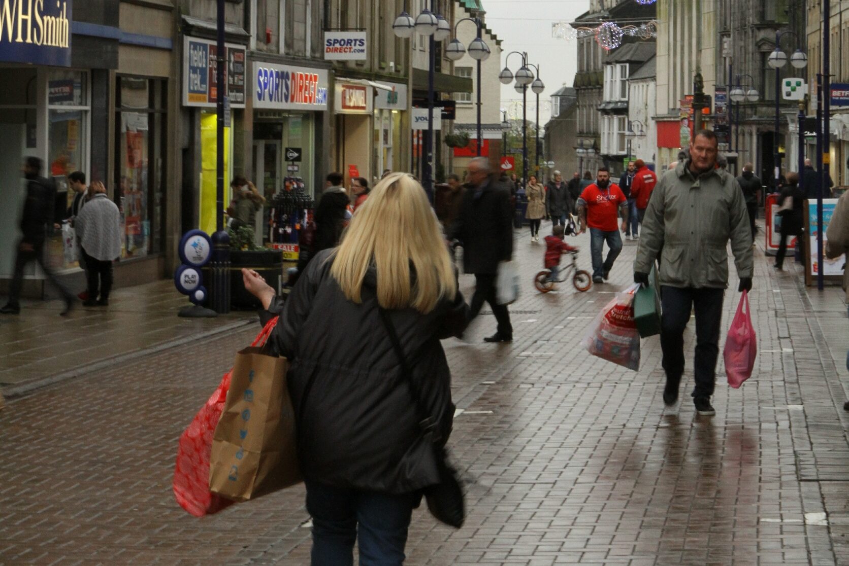 Dunfermline High Street in busier times. Street access shops will start to open from Monday.