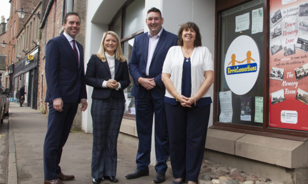 Maurice Golden MSP, Kirstene Hair MP,  Scotland shadow health secretary Miles Briggs and Amanda Kopel.