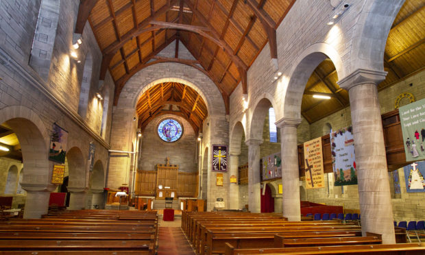 The interior of Carnoustie Church. Image: Pic Paul Reid