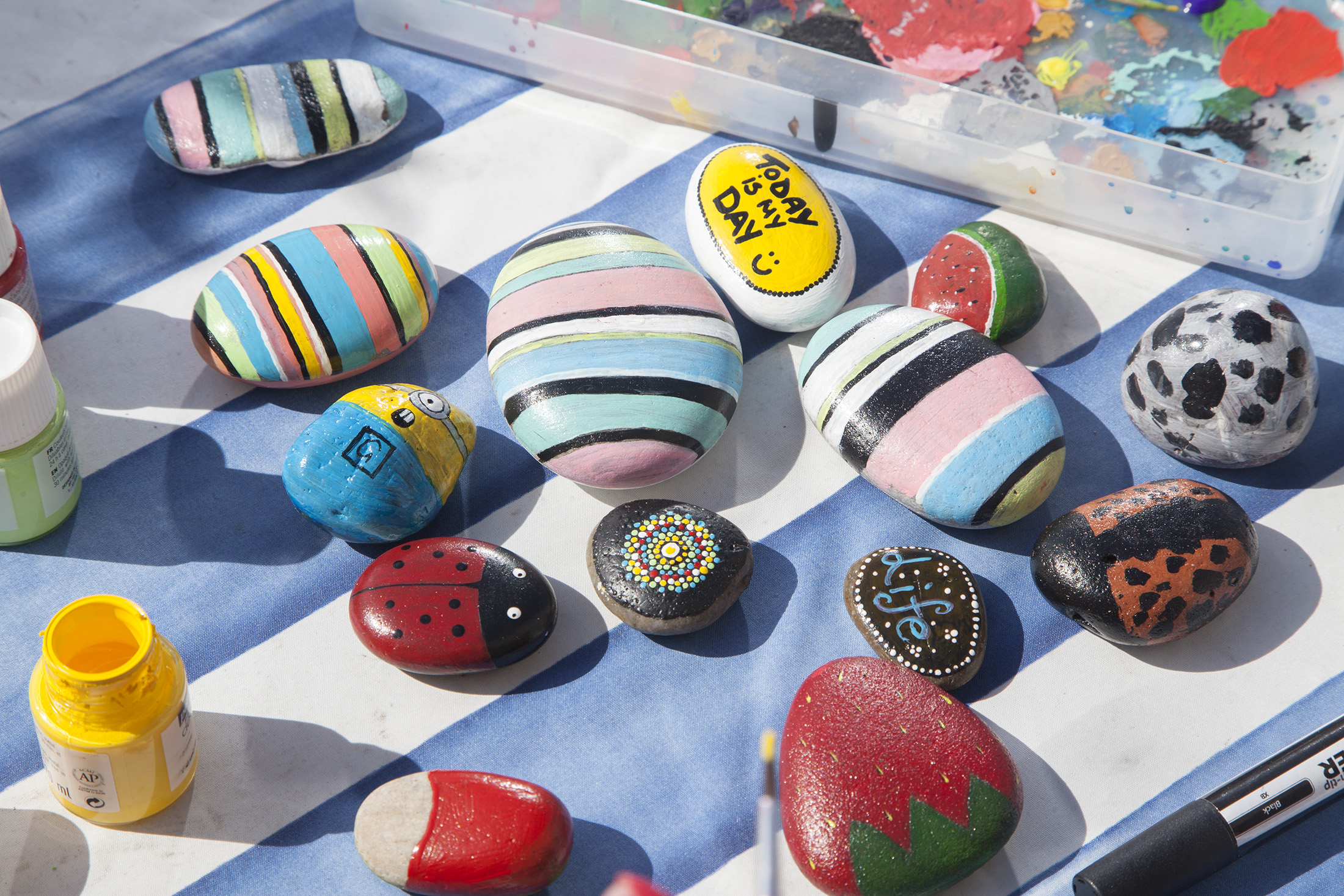 Rock painting is a popular pastime for people across Scotland.