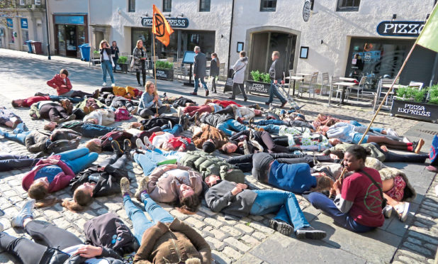 Extinction Rebellion brought its climate change protest to the streets of St Andrews.