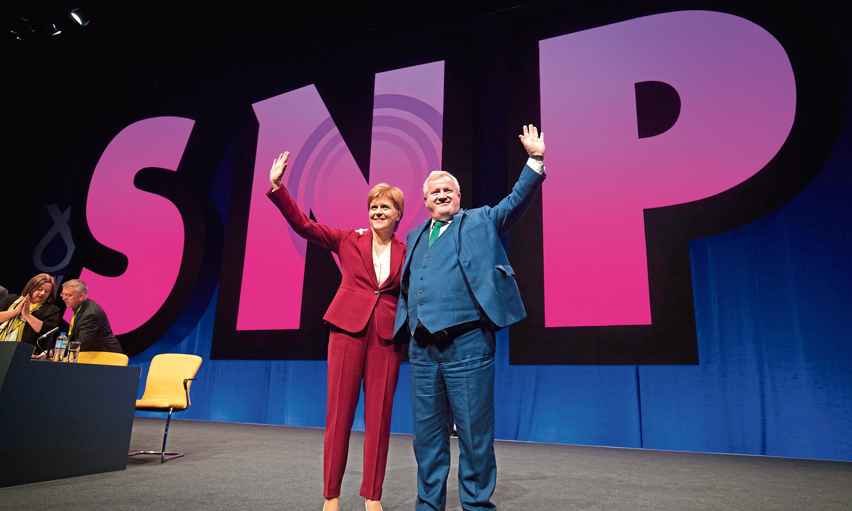 First Minister Nicola Sturgeon with Ian Blackford at the opening of the 2019 SNP autumn conference in Aberdeen in autumn.