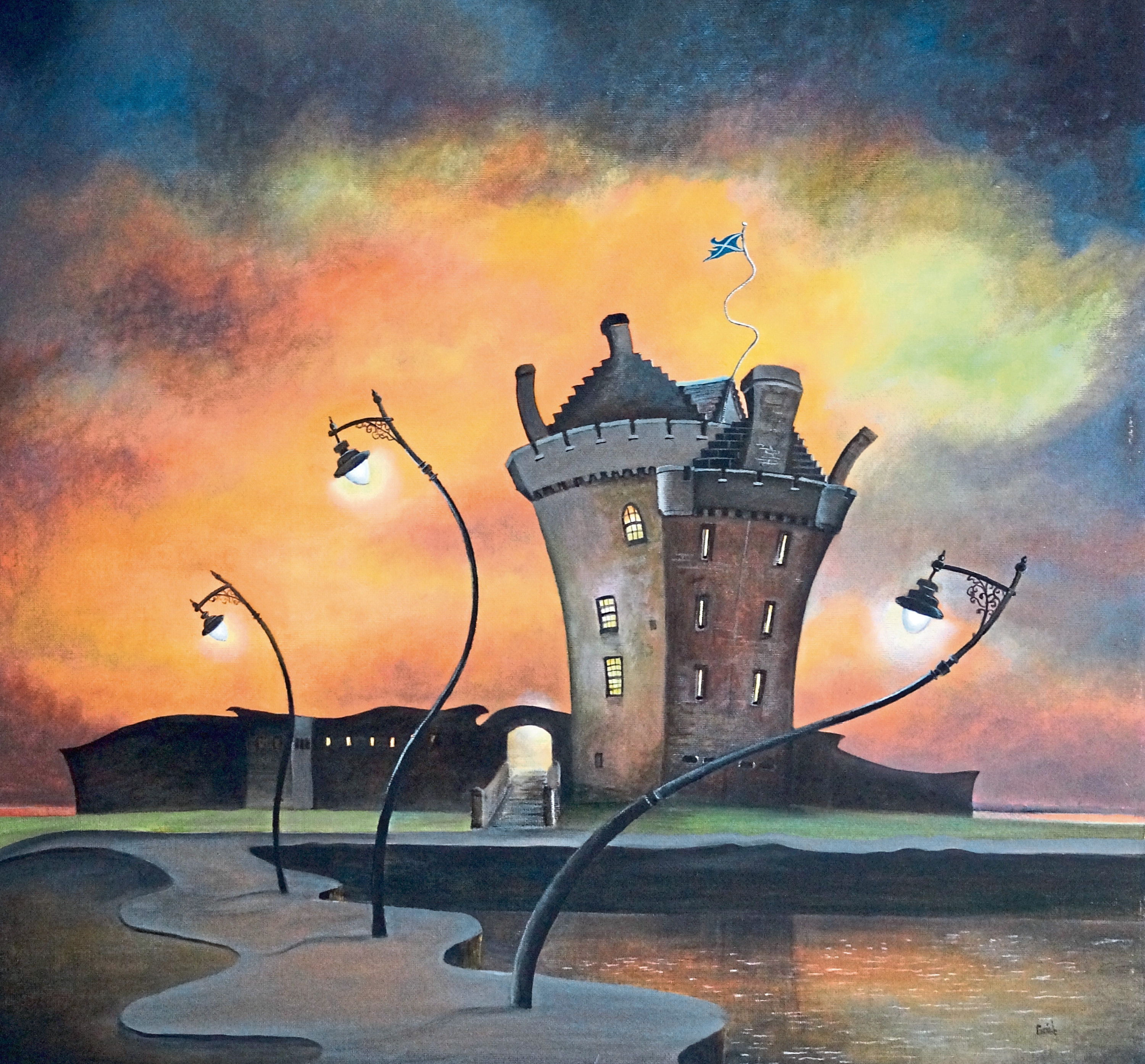 Lighting the Way, Broughty Castle, by Gail Stirling Robertson.
