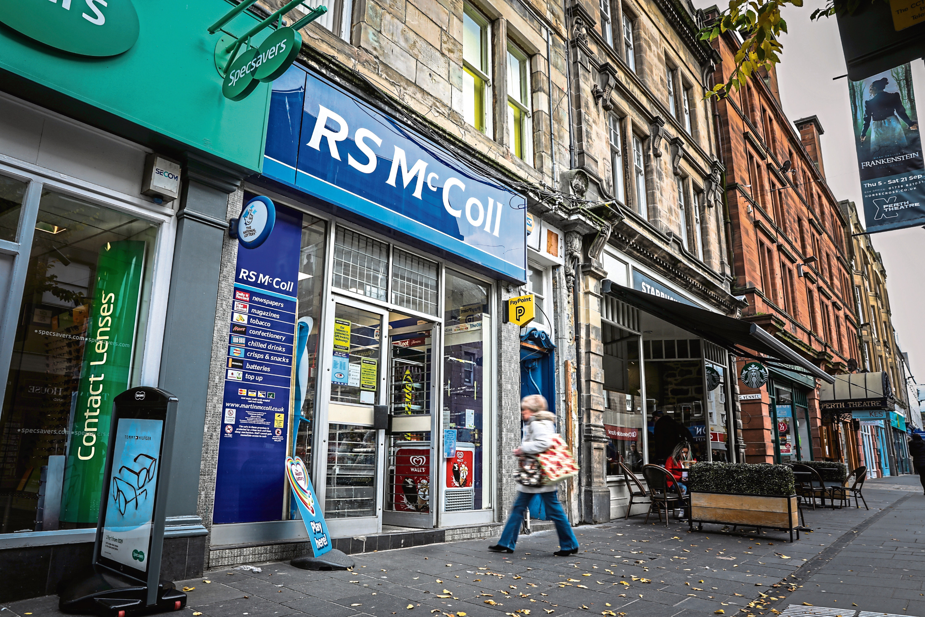 RS McColls newsagent on Perth High Street is up for sale.