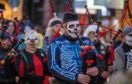 The Perth & District Pipe band got in on the act during the Massive Halloween party in Perth city centre including parade and live music.