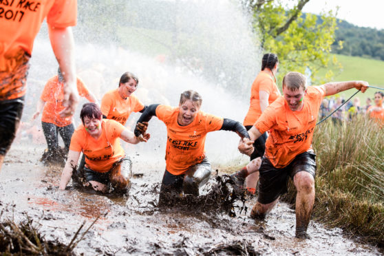 People tackling the Prime Four Beast Race  at Loch Ness - and it was due to be coming to Fife.