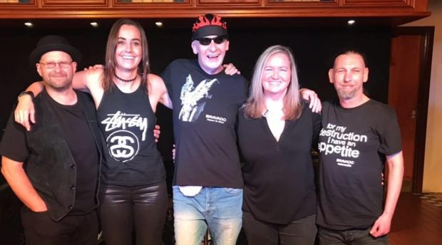 Dundee rock band Bravado. Left to right: Steven Magners, Pamela Stewart, Alan McWilliam, Paula Knight and Mally Jones.