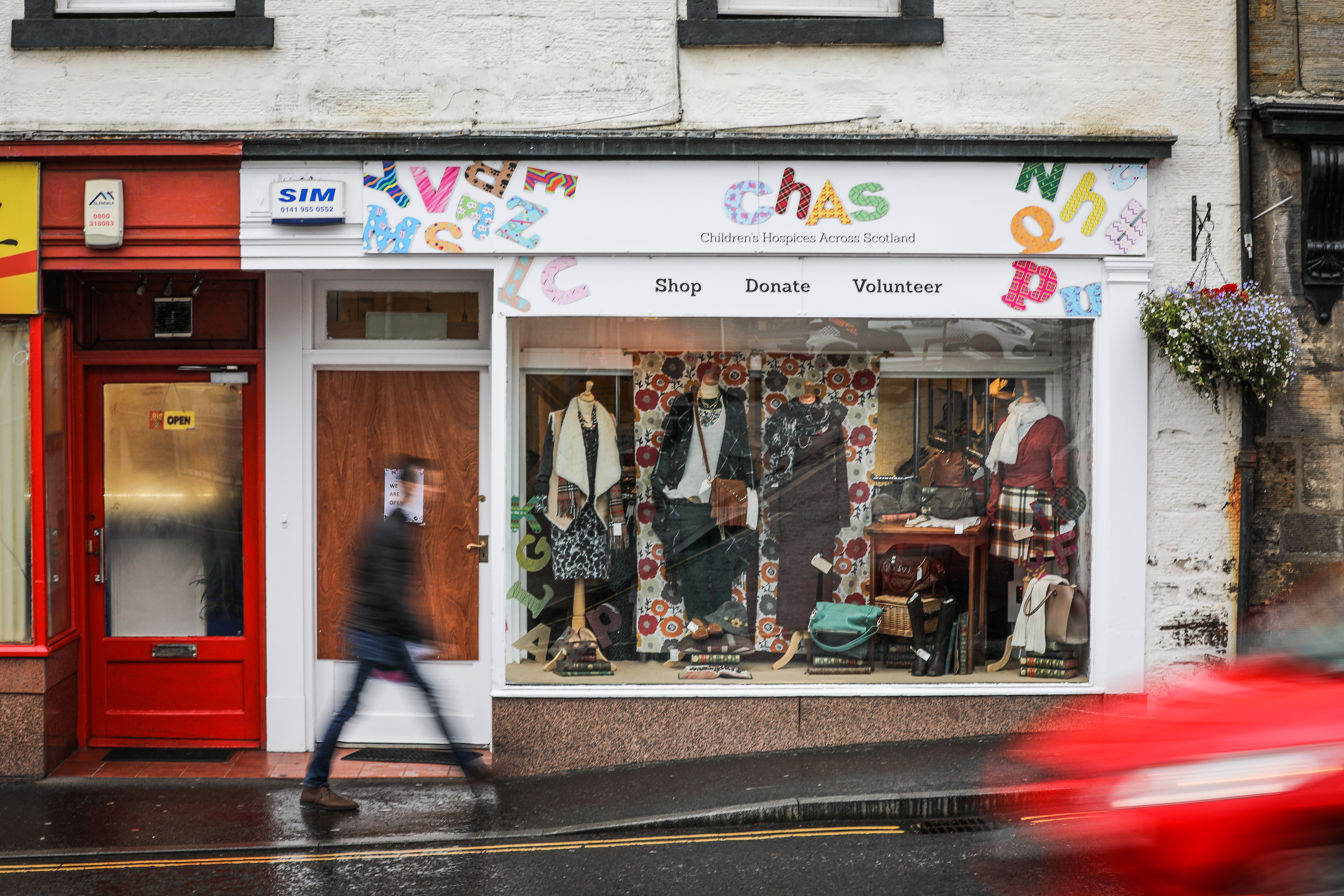 CHAS charity shop in Kinross High Street was victim of vandalism.