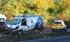 The scene of the accident on the A90.