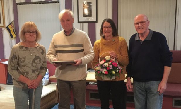 From left, Dorothy Robertson, Ian Mackay, Wilma Mackay and Brian Robson.