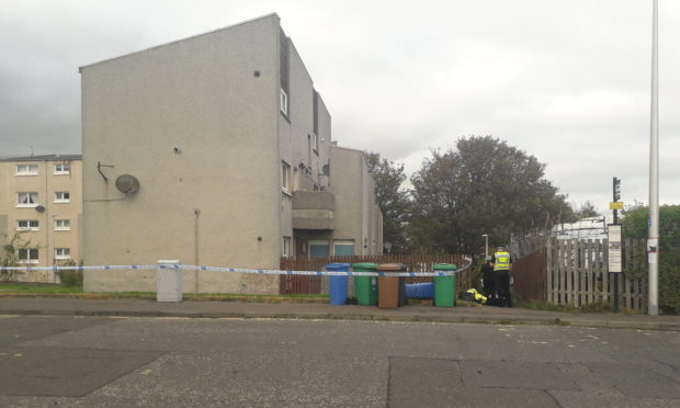 Detectives at Golfdrum Street, Dunfermline.