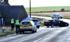 The scene of the A92 collision at Mill of Uras.