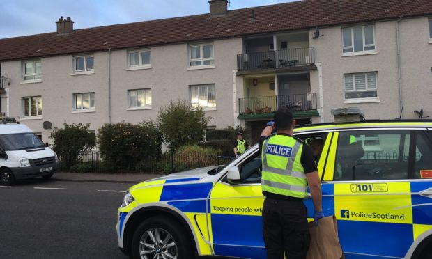 Simon Duncan plunged from the second floor balcony after a tense showdown with police.