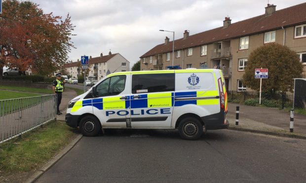 The incident on Fair Isle Road, Kirkcaldy.