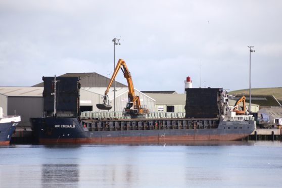 The Rix Emerald berthed at Montrose Harbour.