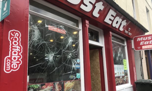 Must Eat on North Methven Street was targeted by vandals on Thursday night.