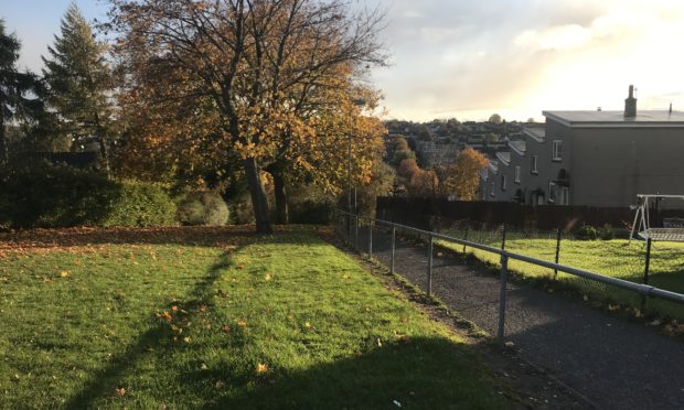 The footpath in Letham where the alleged robbery took place.