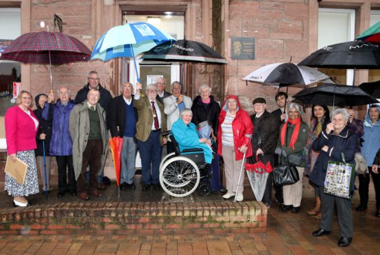 The unveiling of the Dr James Hutchison in Alyth