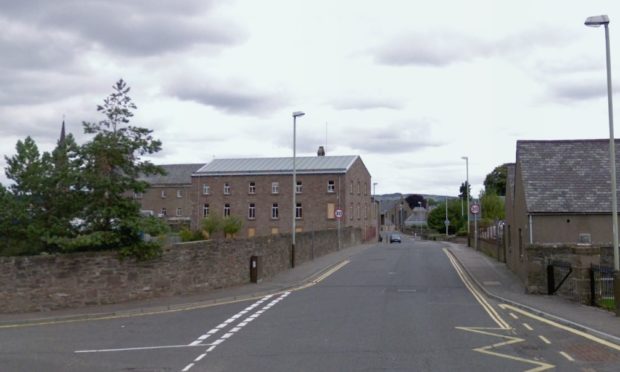 Junction of St James Road and New Road, Forfar (stock image).