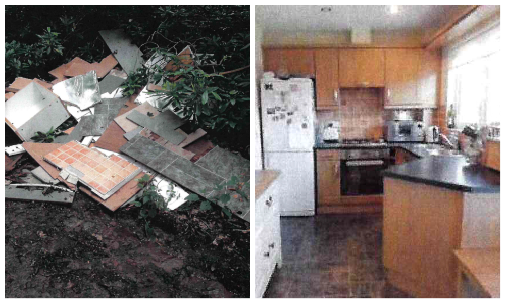 A kitchen dumped at Burnside, near Forfar came from a recently advertised house in Carnoustie.