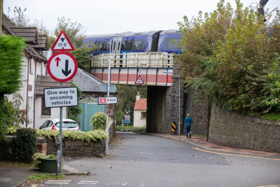 Recycling lorries are too big for the bridge in North Queensferry.