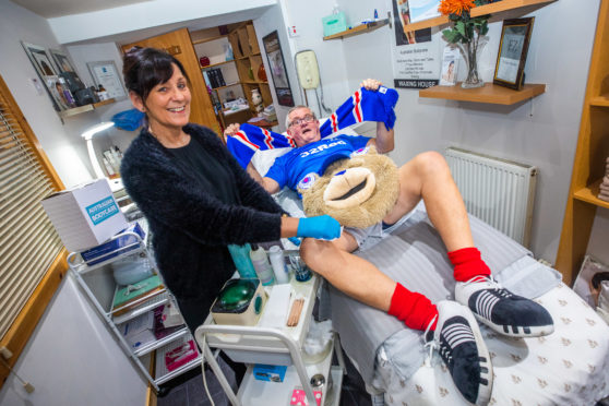 Joan will wax Ray Howe, aka Broxi Bear's, legs as part of the fundraiser