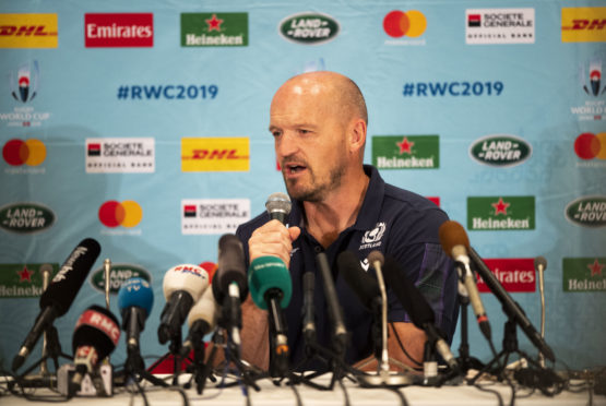 Scotland Head Coach Gregor Townsend in Yokohama yesterday.