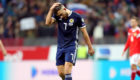 Dejection for Robert Snodgrass at end of Russia game.